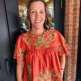Janet Flutter Sleeve Detail Top