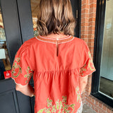 Janet Flutter Sleeve Detail Top