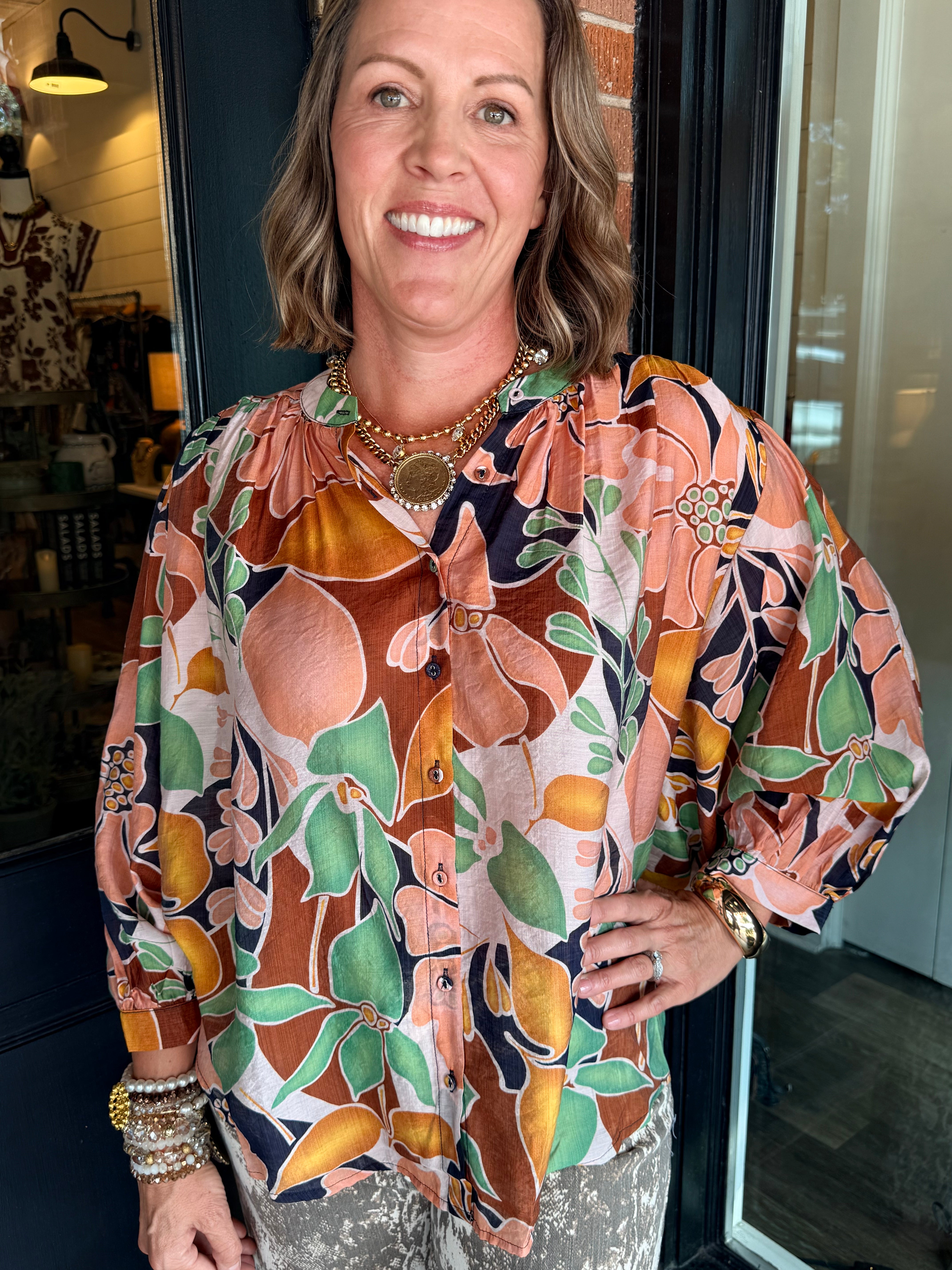 Suzie Floral Oversized Top