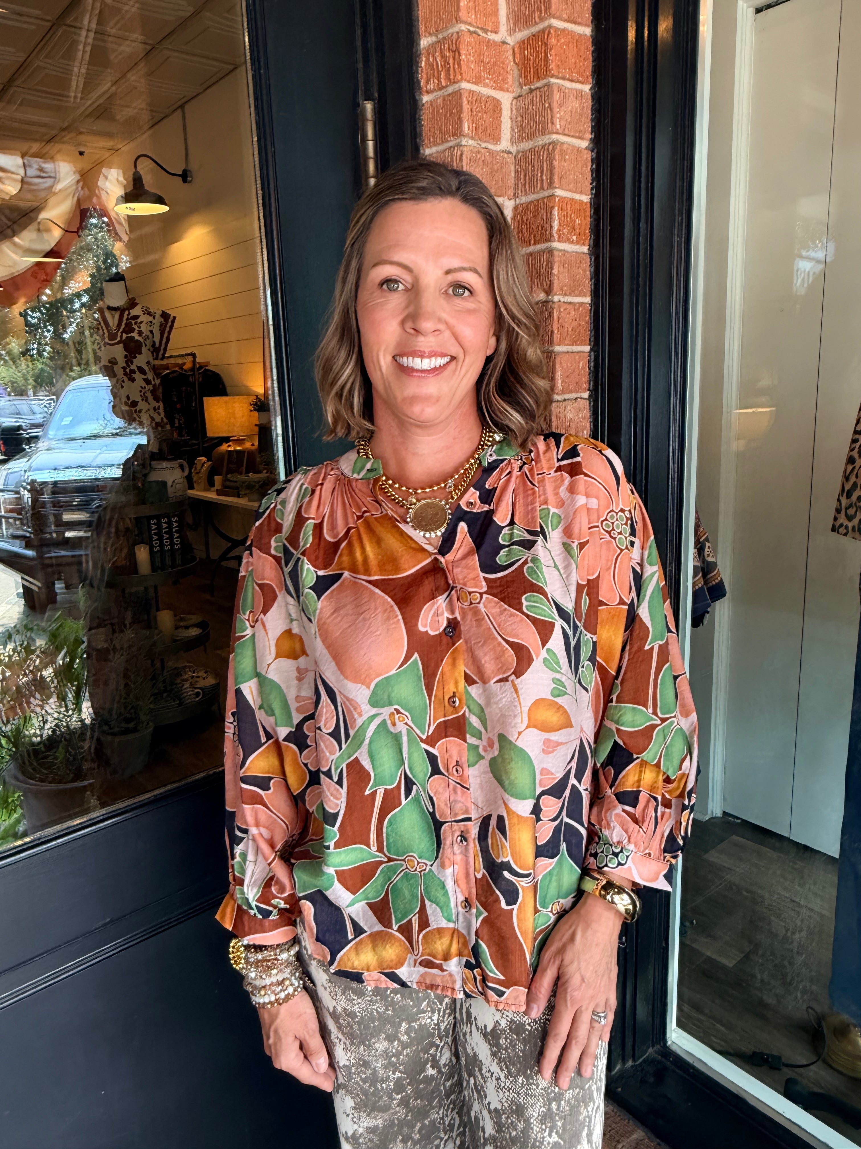 Suzie Floral Oversized Top