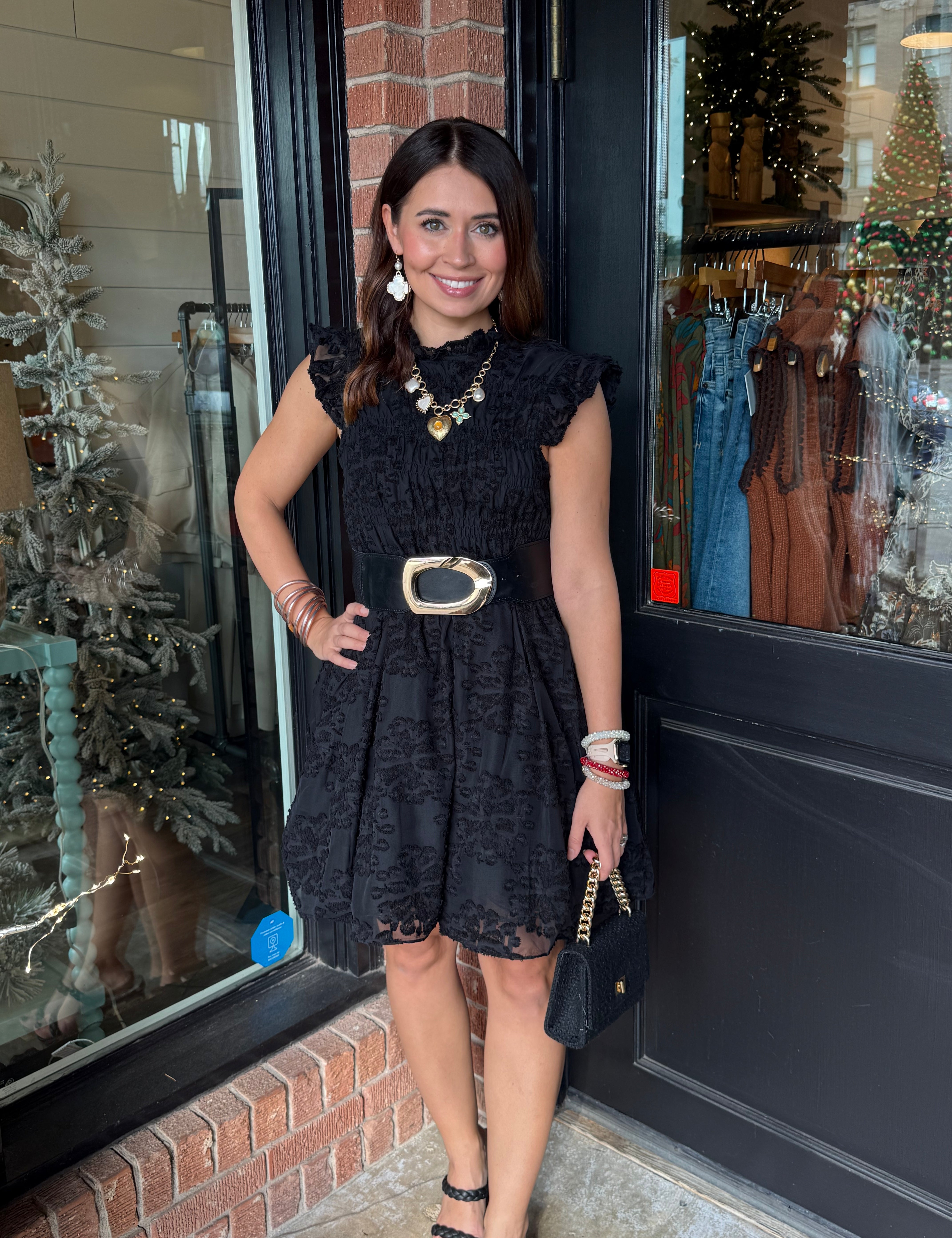 Cindy Velvet Lace Dress