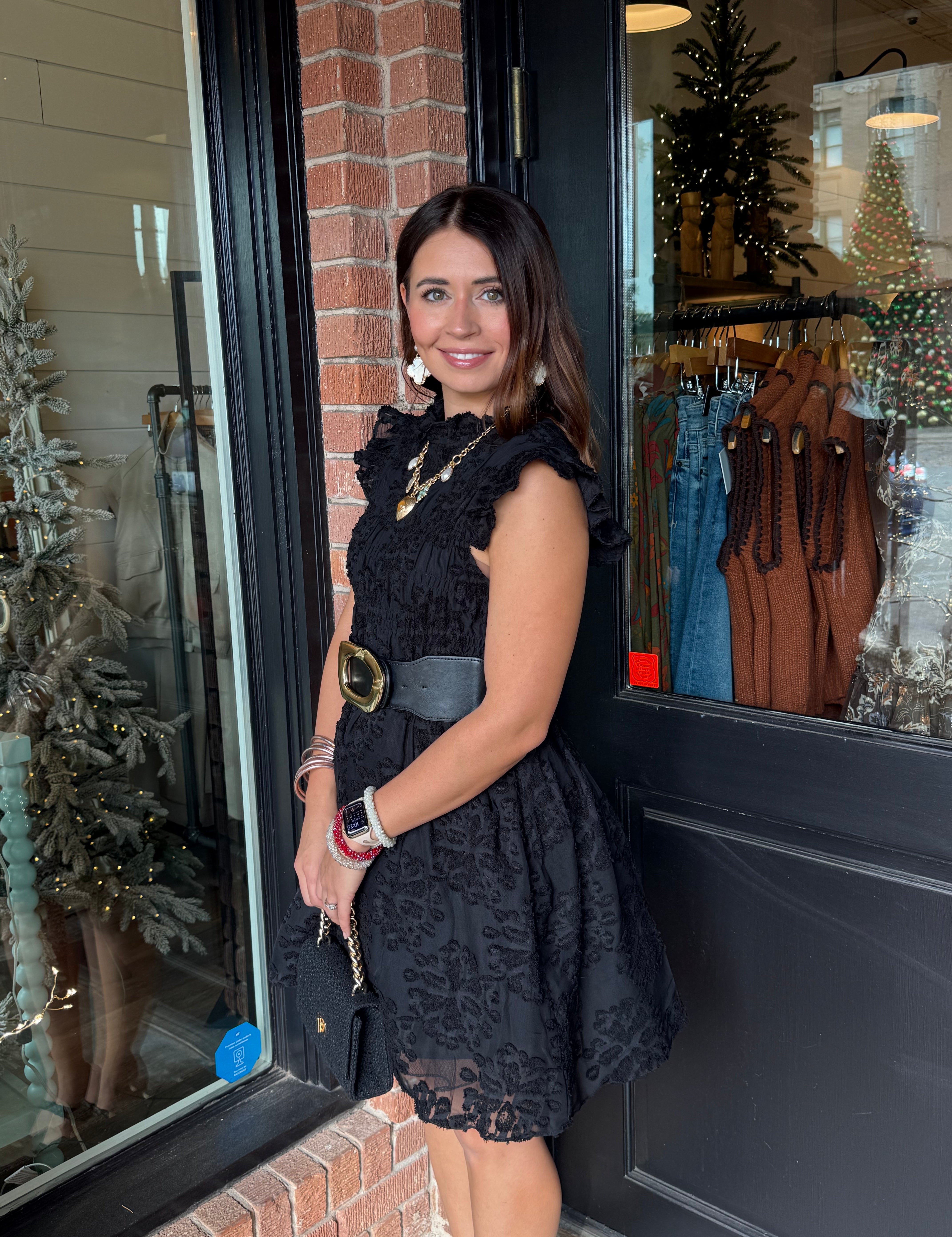 Cindy Velvet Lace Dress