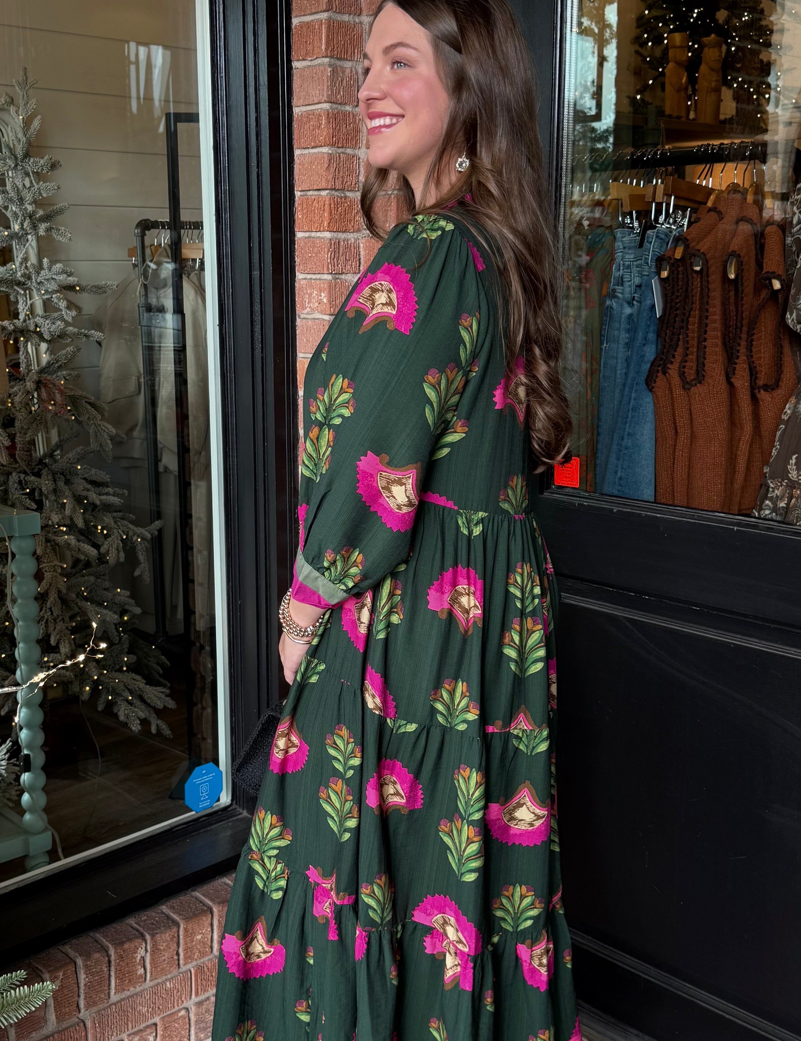 Kenzie Floral Green Maxi