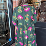 Kenzie Floral Green Maxi