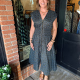 Josie Floral Zip Midi Dress