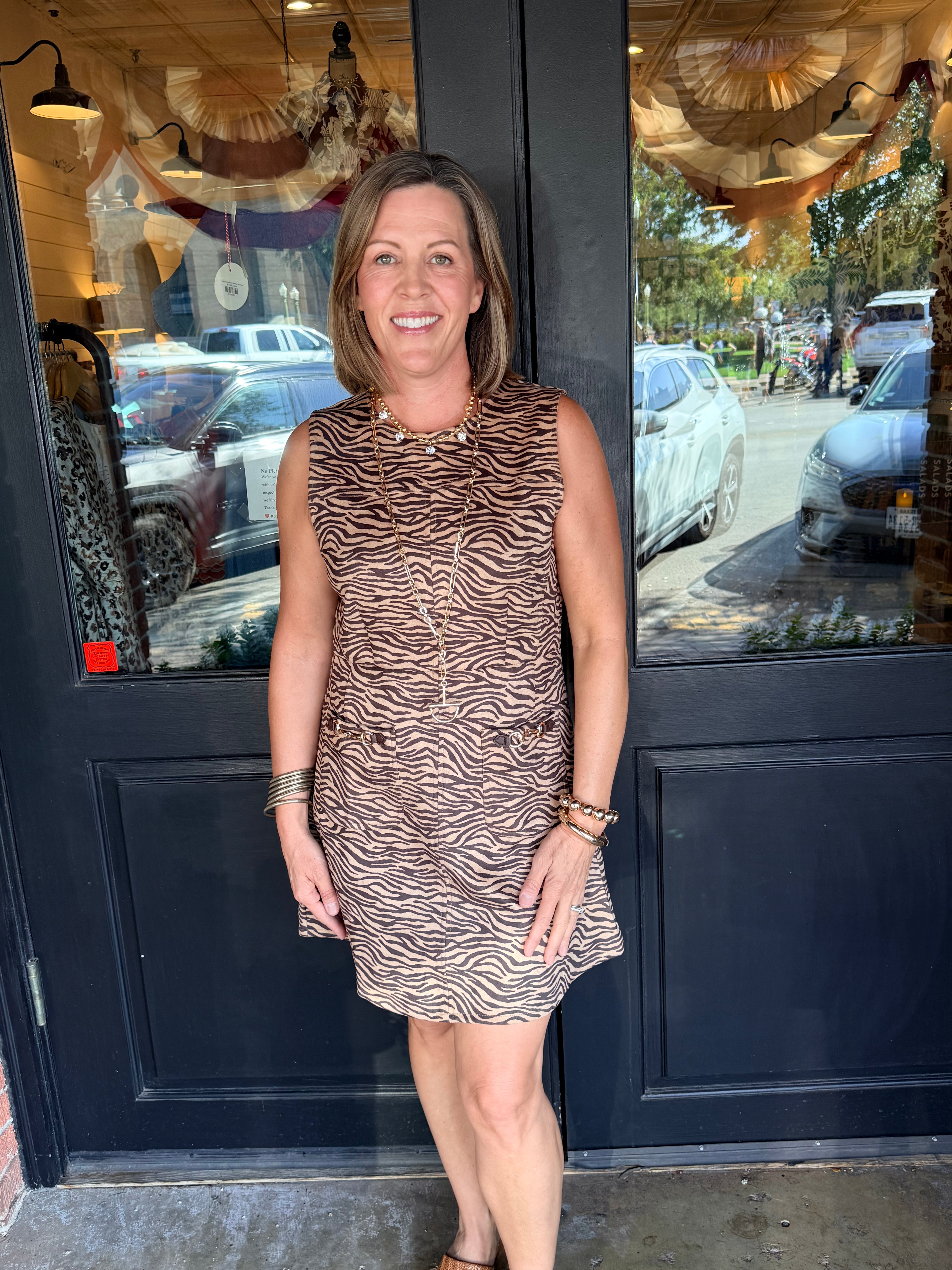Addie Animal Print Mini Dress