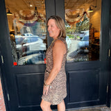 Addie Animal Print Mini Dress