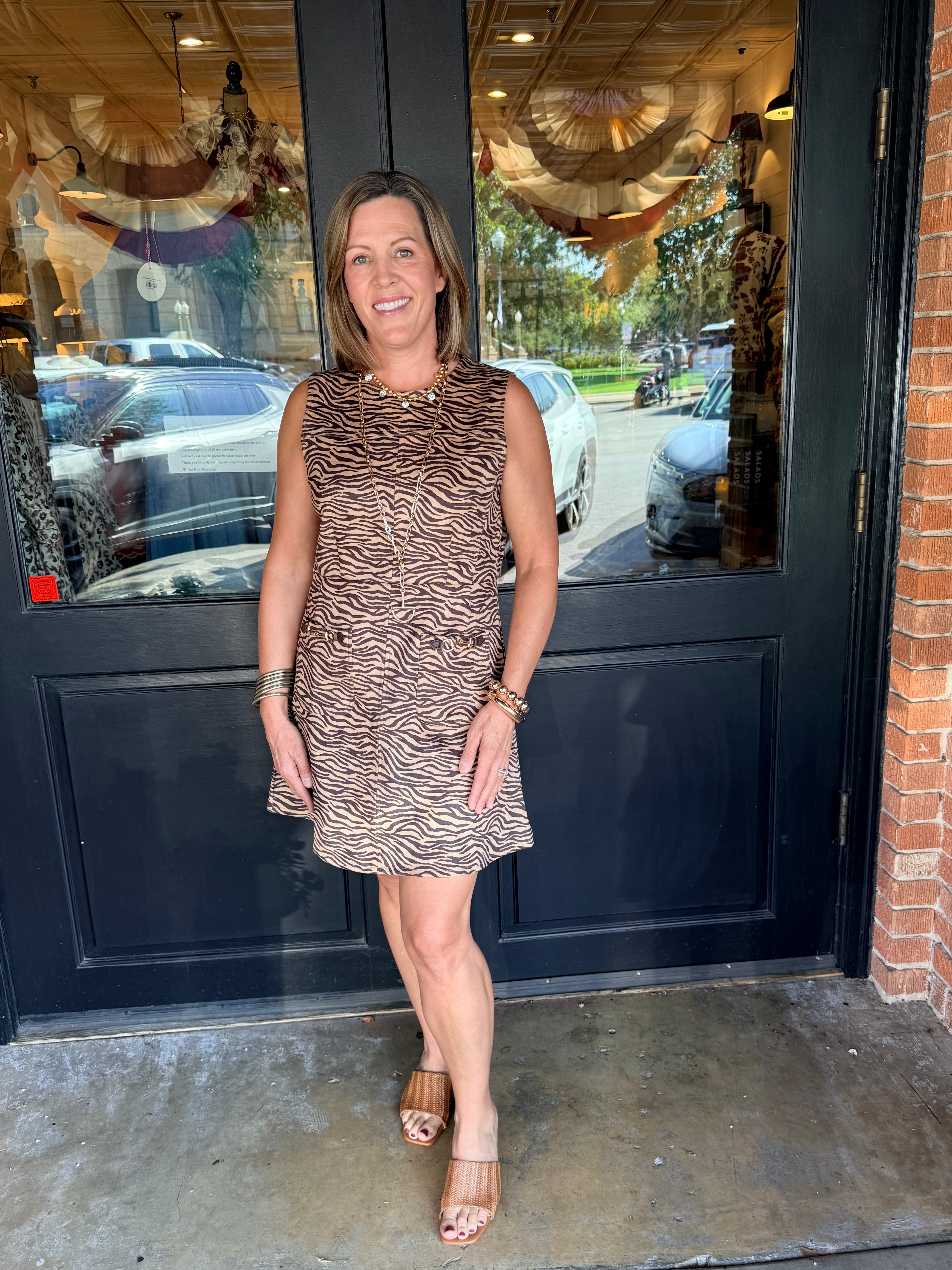 Addie Animal Print Mini Dress