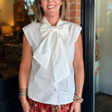 Greta Bow Tie Button Down Top