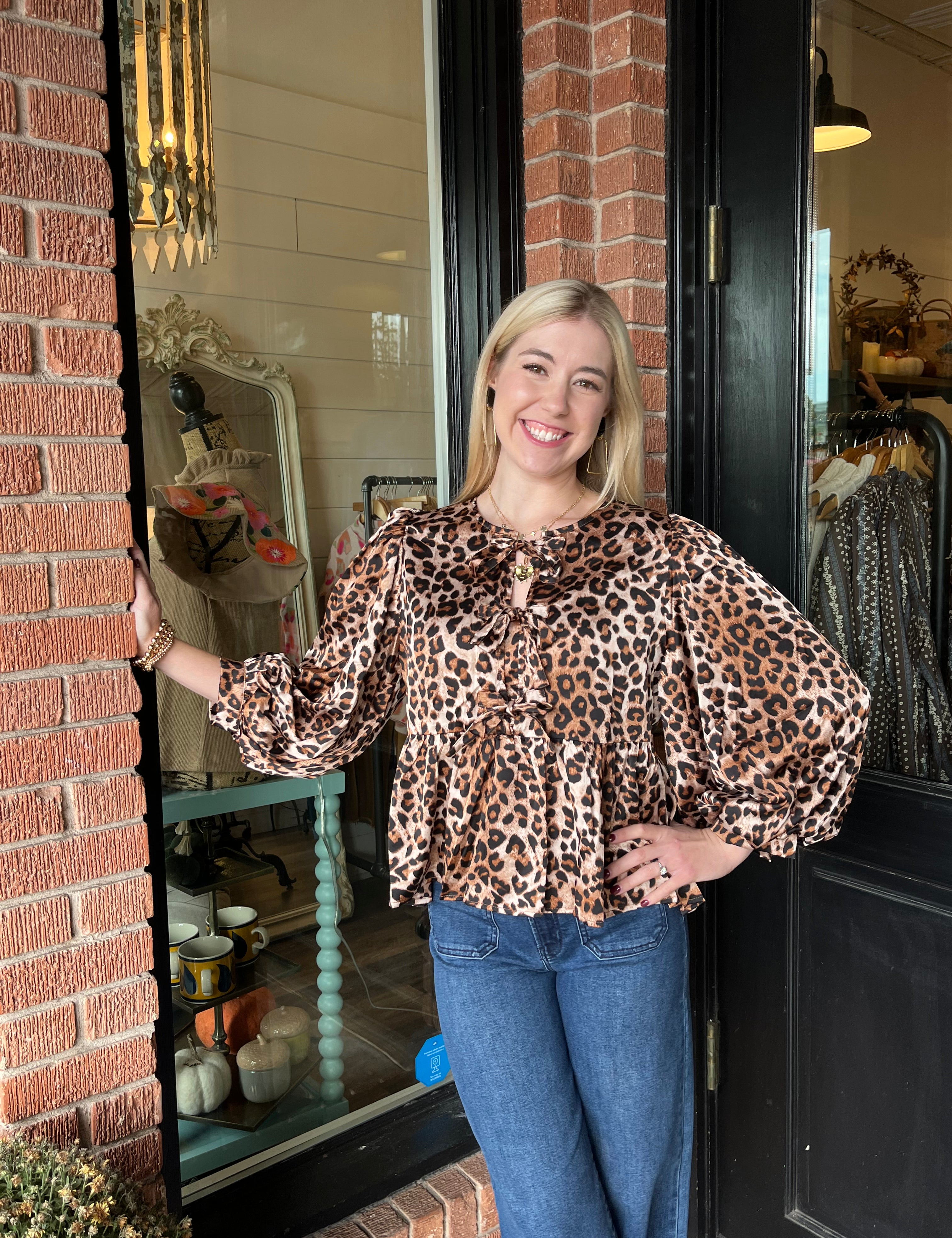 Katherine Leopard Top