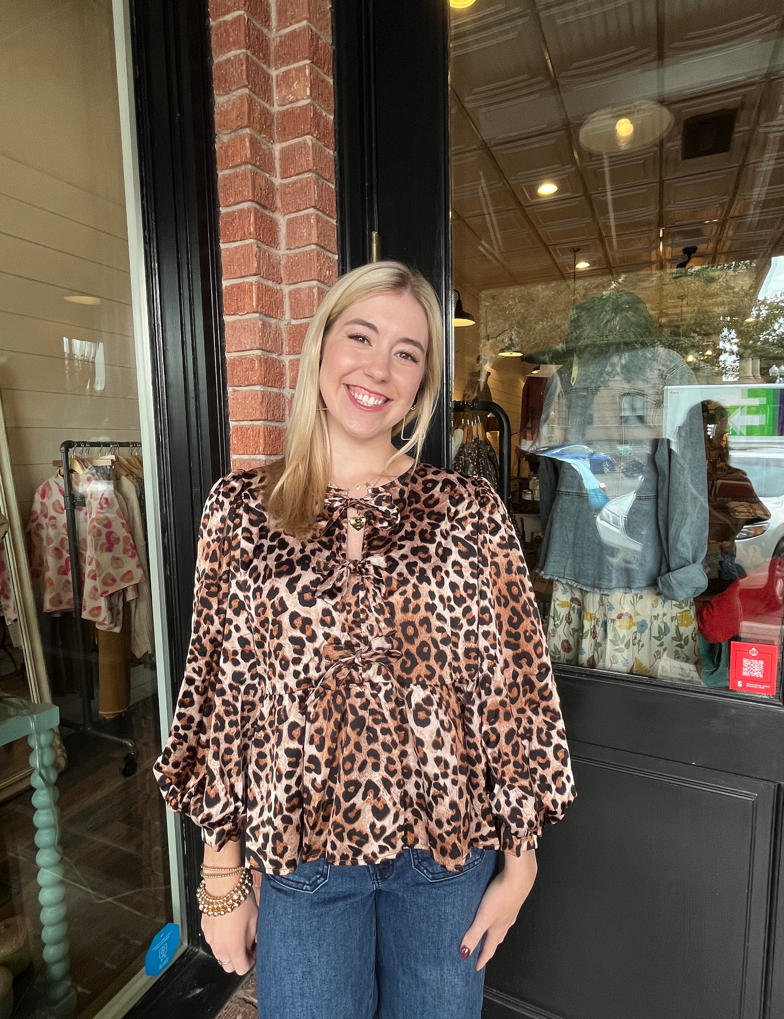 Katherine Leopard Top