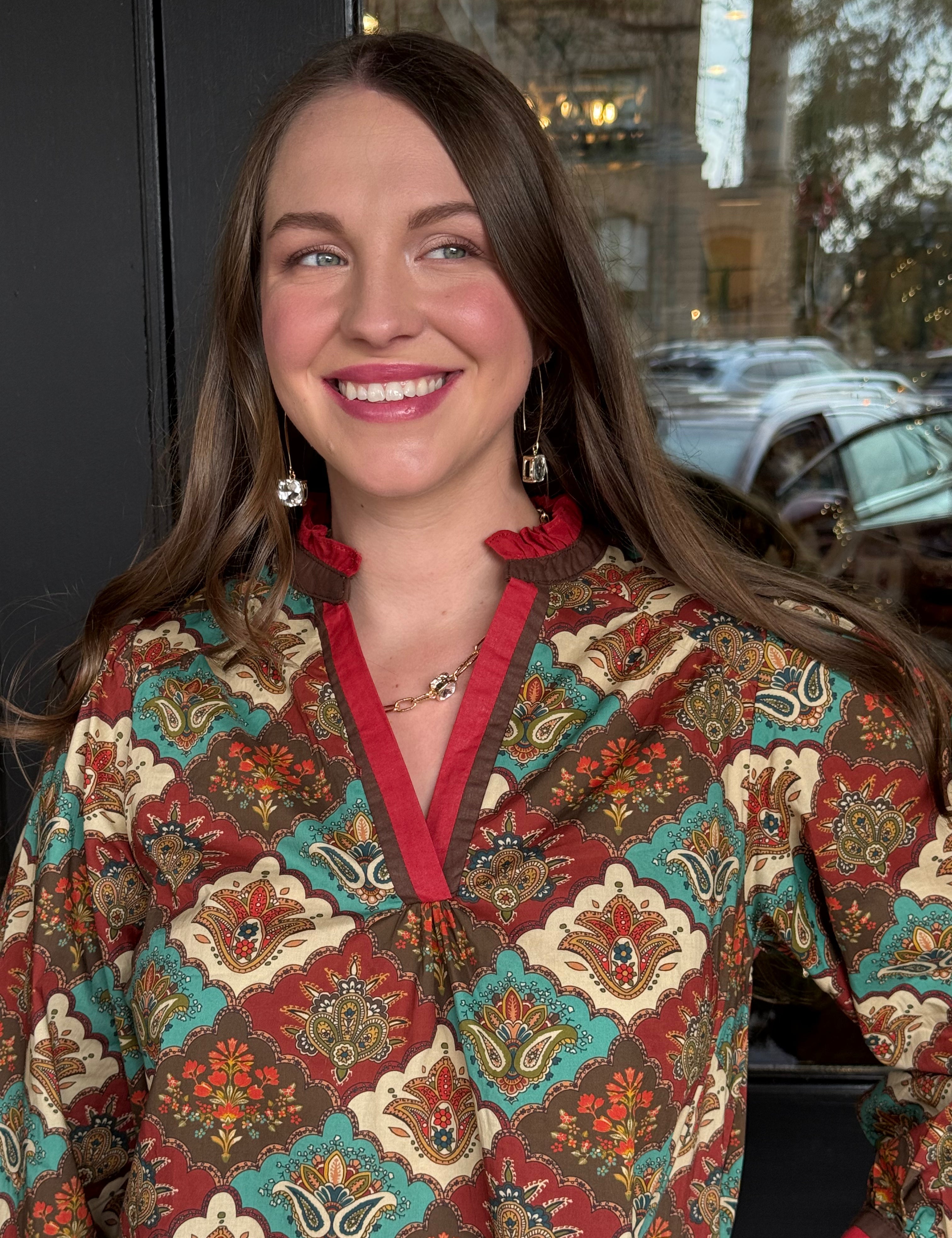 Lindsay Paisley Print Top