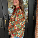 Lindsay Paisley Print Top