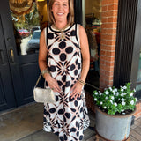 Sandy Abstract Floral Midi Dress