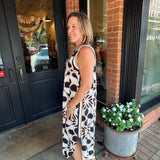 Sandy Abstract Floral Midi Dress
