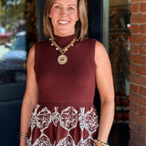Belinda Mixed Midi Dress