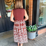 Belinda Mixed Midi Dress