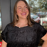 Kim Velvet Smocked Top