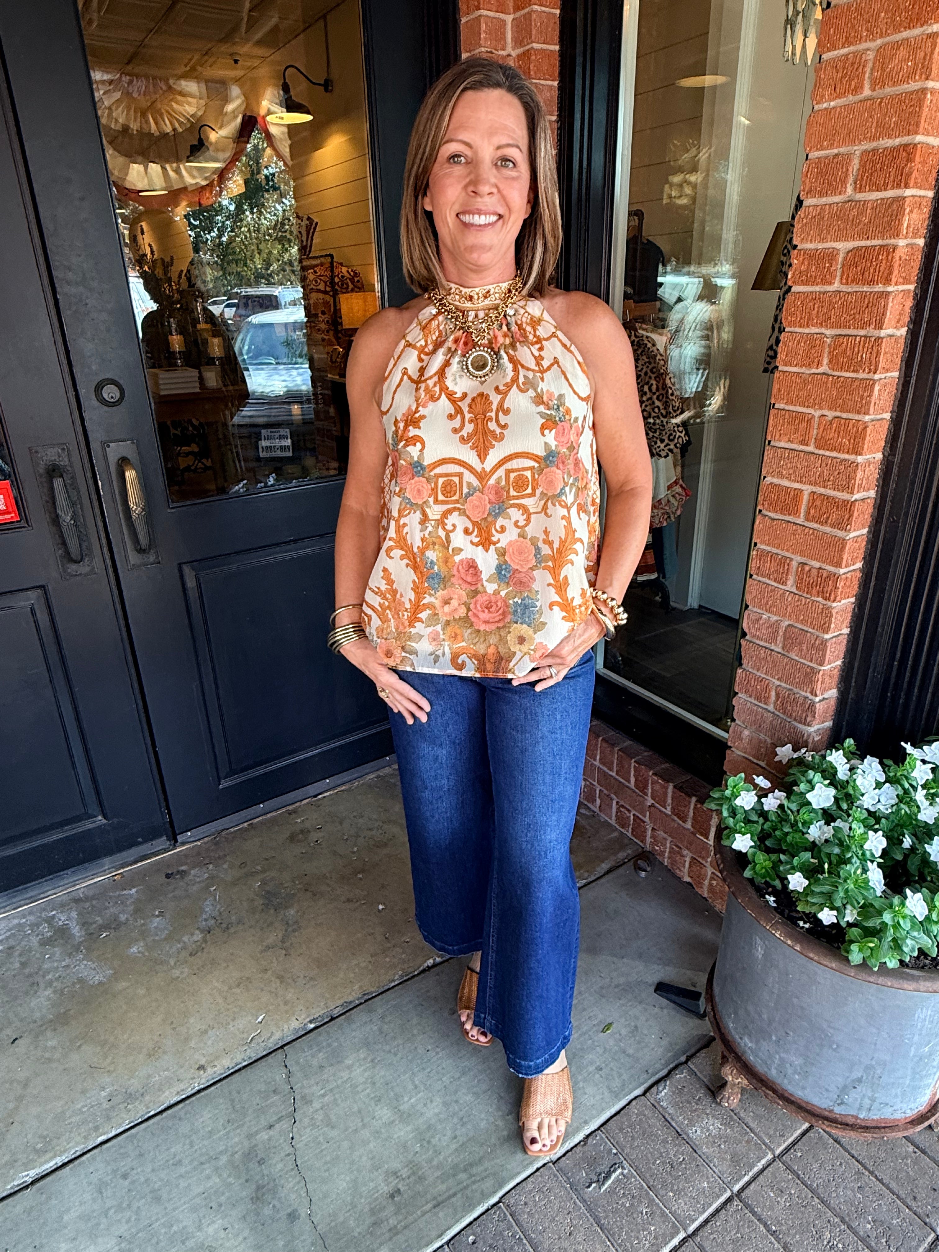 Olivia Floral Halter Top
