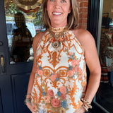 Olivia Floral Halter Top