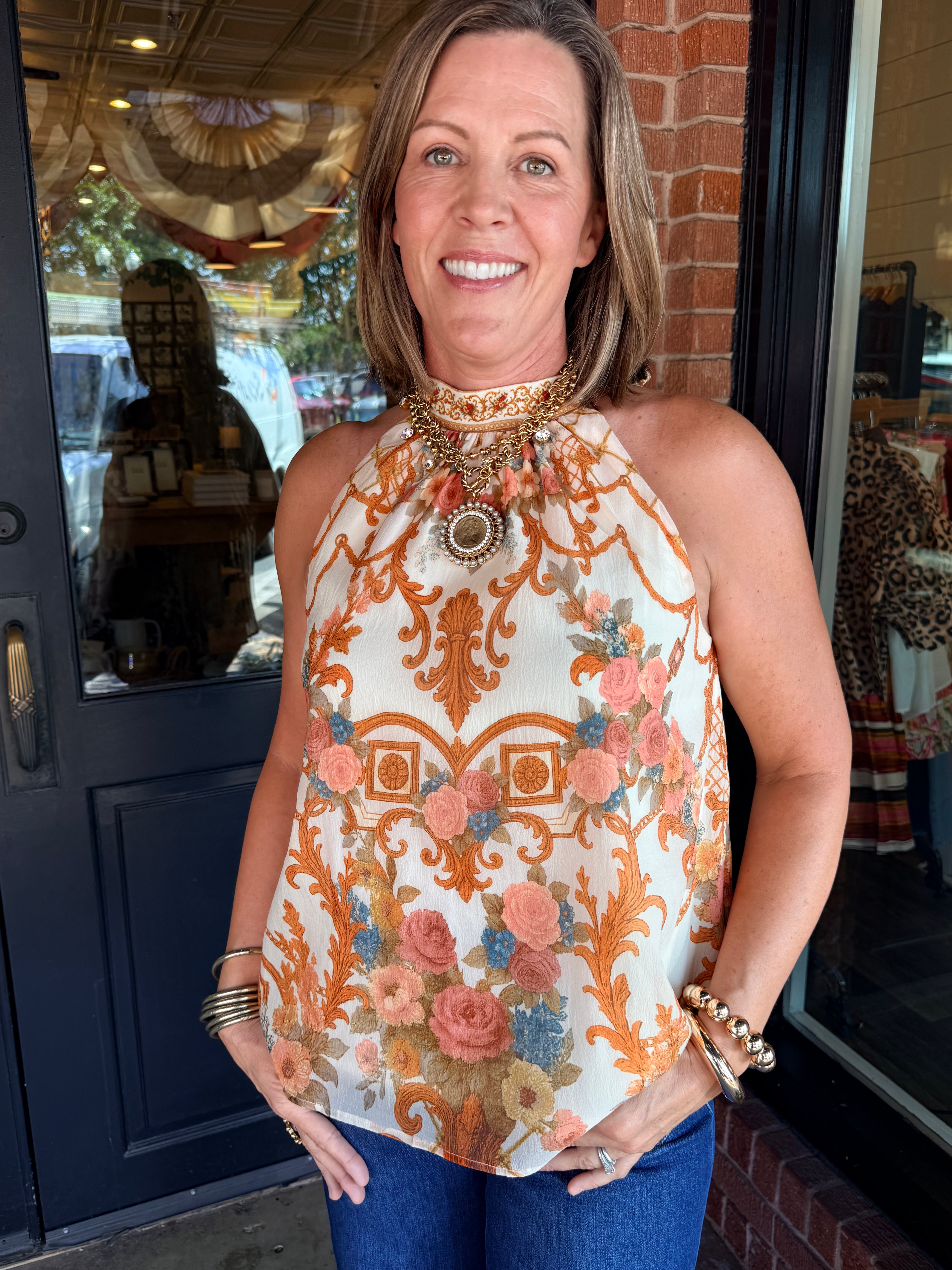 Olivia Floral Halter Top