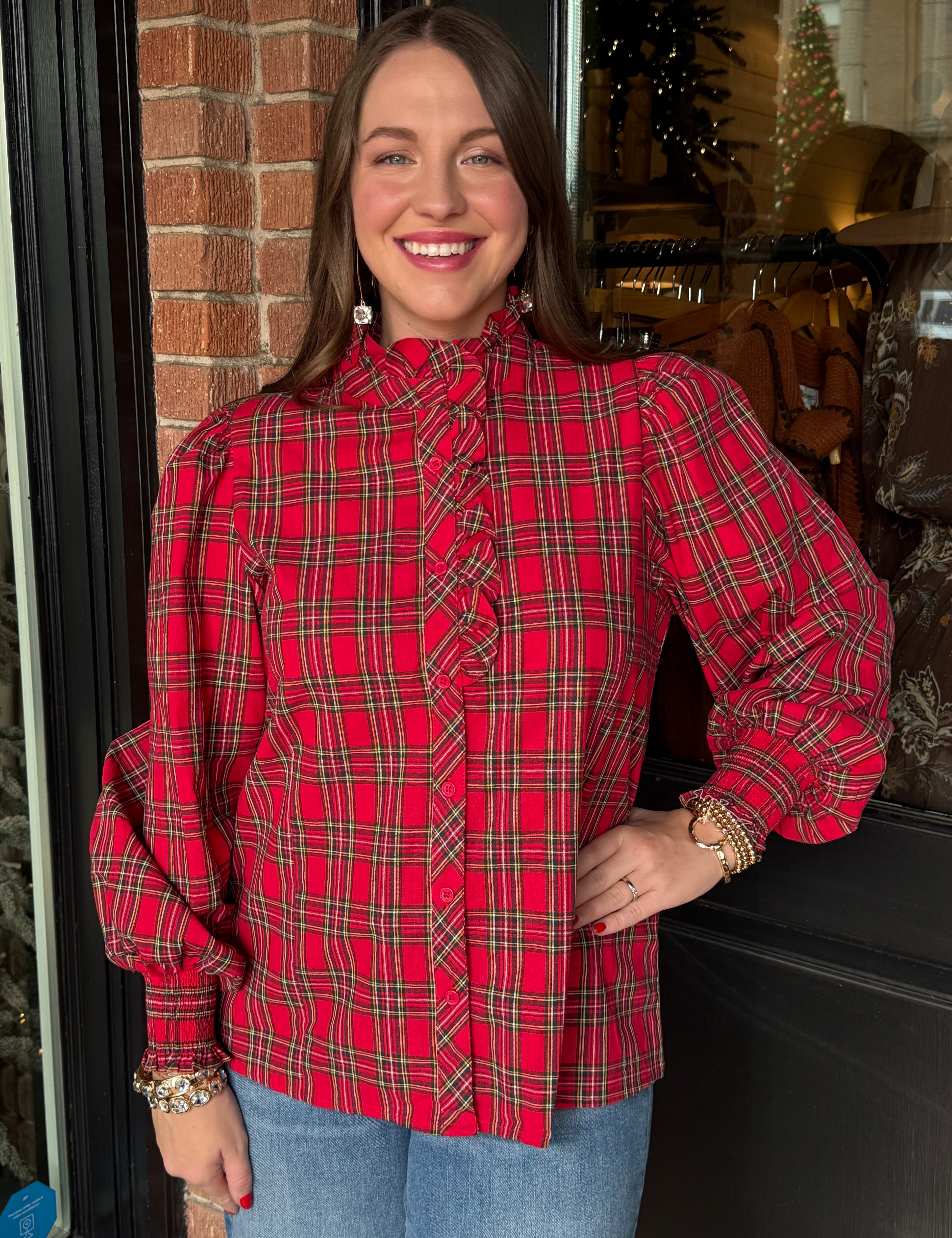 Victoria Plaid Top