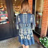 Wren Ruffle Collar Belted Dress