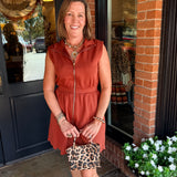 Hailey Half Zip Mini Dress