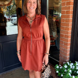 Hailey Half Zip Mini Dress