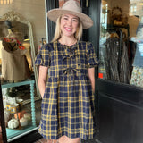 Claudette Plaid Dress