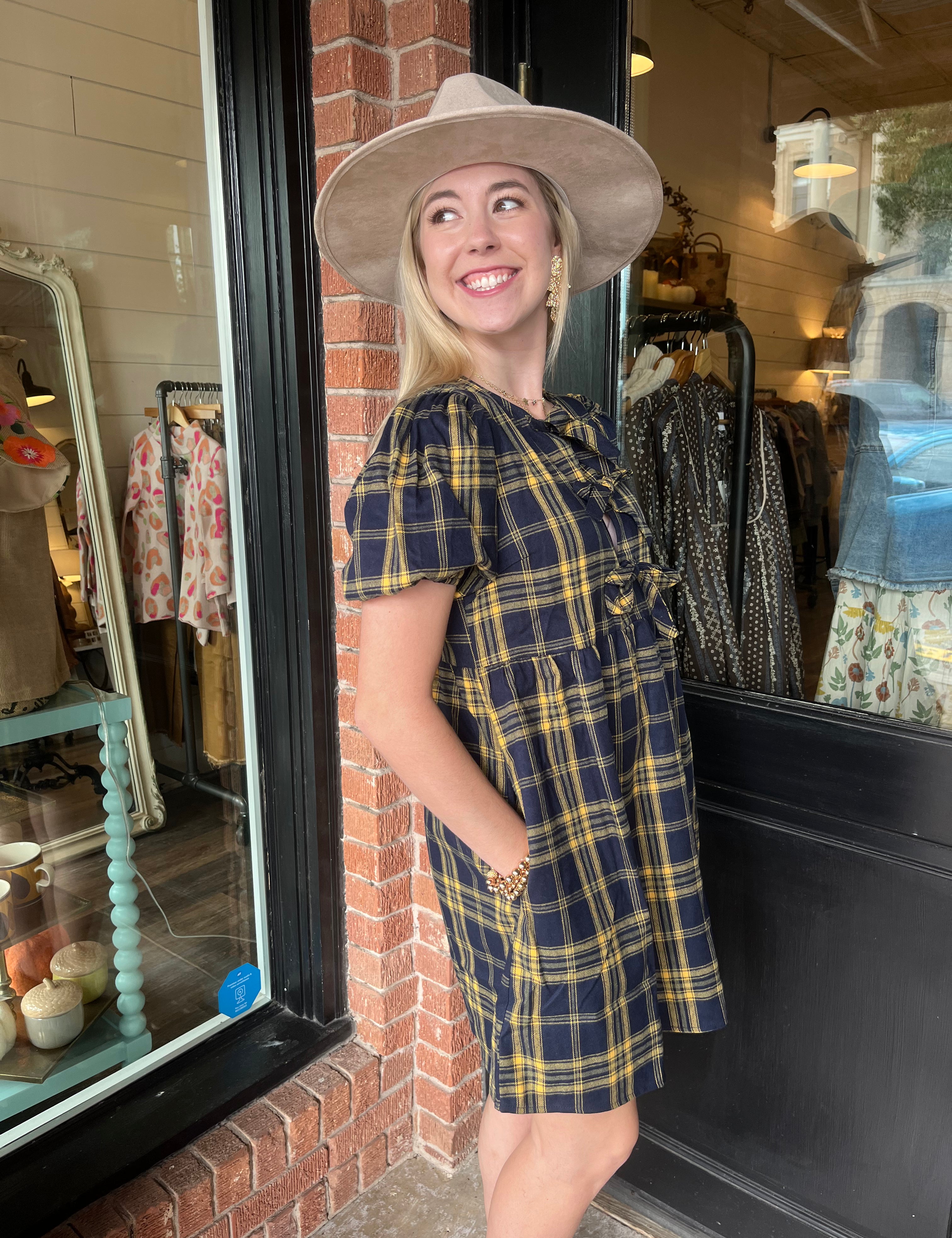 Claudette Plaid Dress