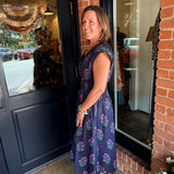 Farrah Floral Zip Front Midi Dress