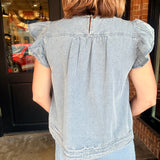 Nanette Washed Denim Top & Short Set
