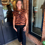 Gidget Animal Print Knit Top