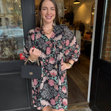 Miller Floral Ruffle Neck Dress