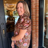 Sacha Floral Eyelet Top