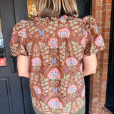 Sacha Floral Eyelet Top
