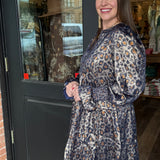 Tiera Navy Cheetah Print Mini