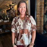 Storme Smocked V-Neck Top