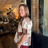 Storme Smocked V-Neck Top