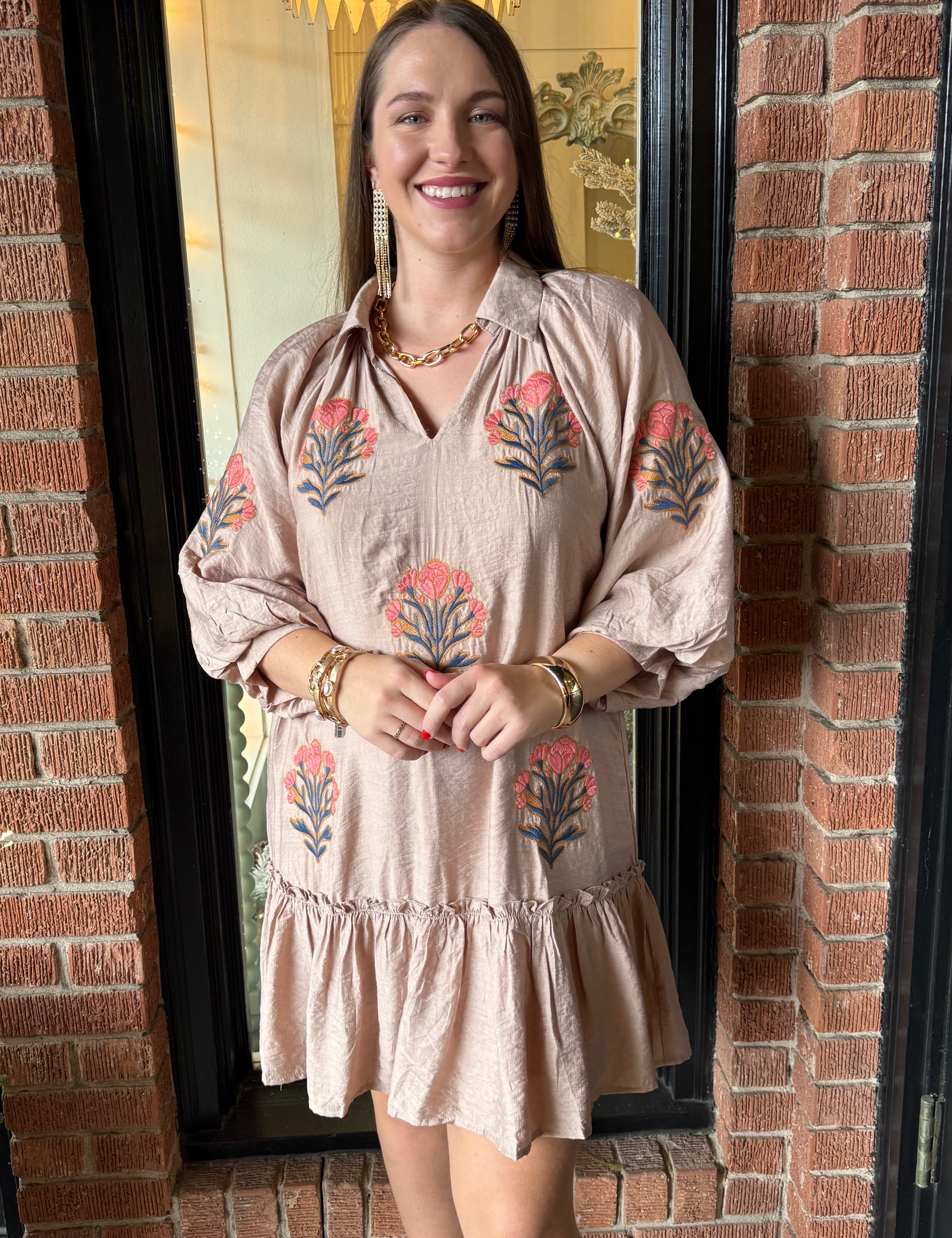 Payton Floral Embroidered Dress