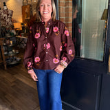 Cecile Floral Button Down Top