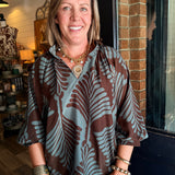 Lark Leaf Print Blouse
