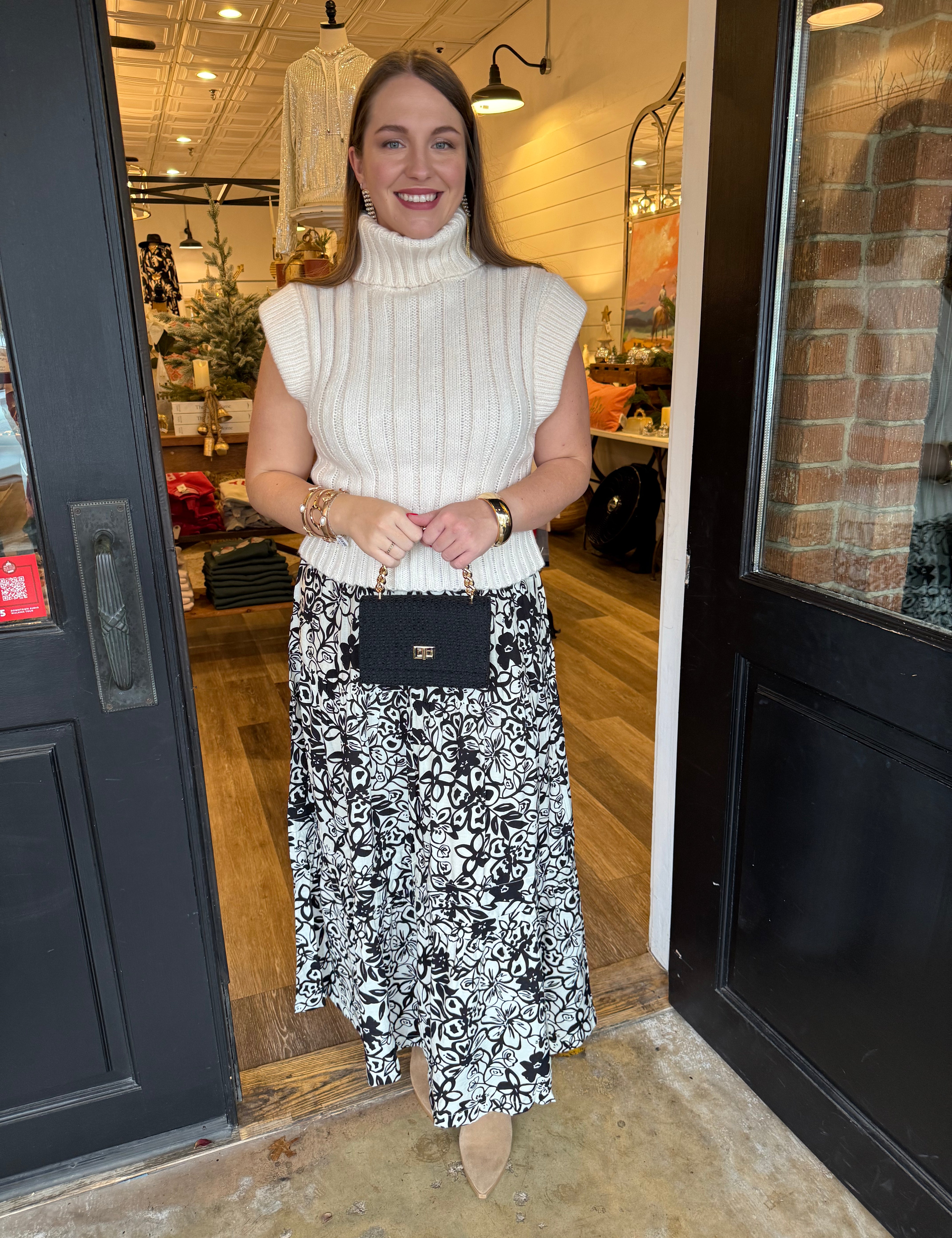 Lindy Floral Midi Skirt