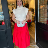 Sara Cotton Tiered Midi Skirt