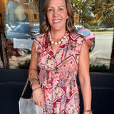 Camille Scarf Print Midi Dress