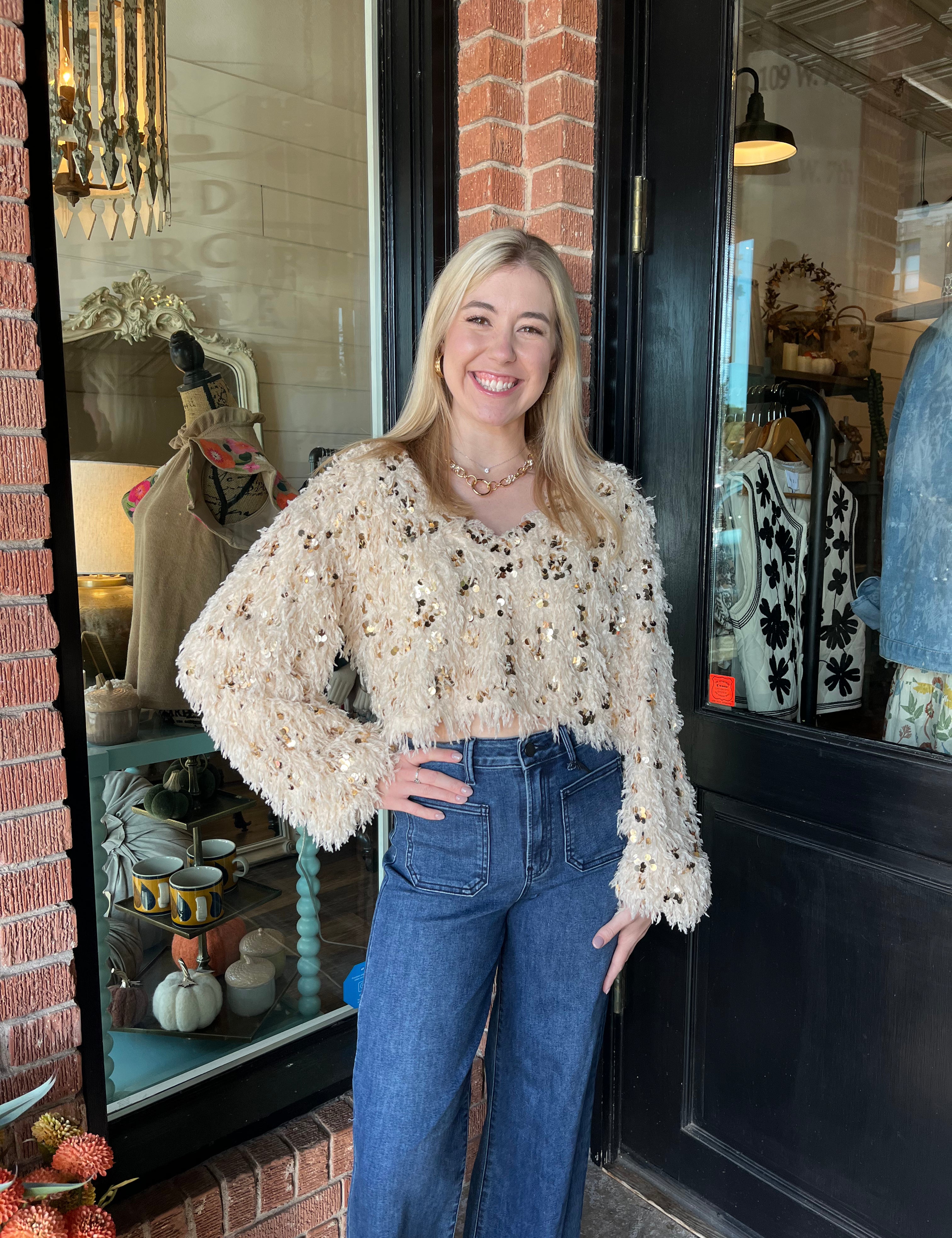 Charlotte Sequin Sweater