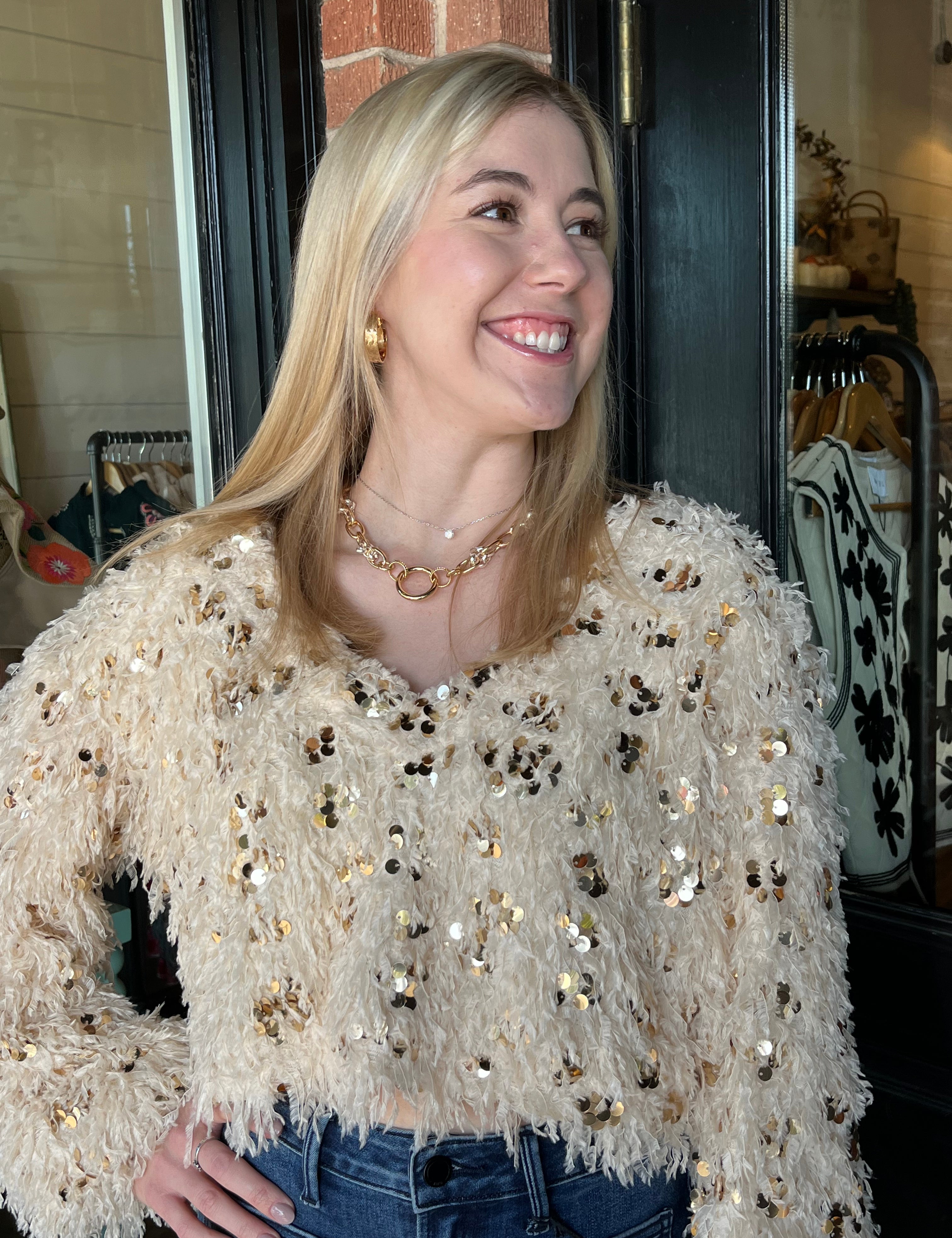 Charlotte Sequin Sweater