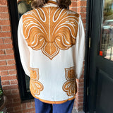 Casey Printed Button Down Top