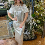 Gracie Sequin Fringe Skirt